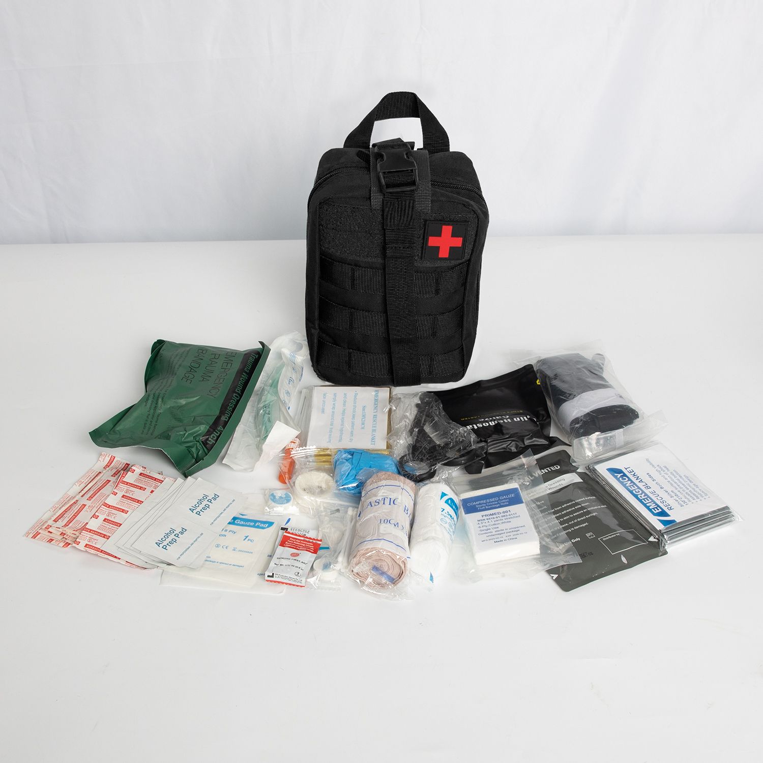 Risen Medical Wholesale Emergency Bleed Control Kit with all 74 pcs contents