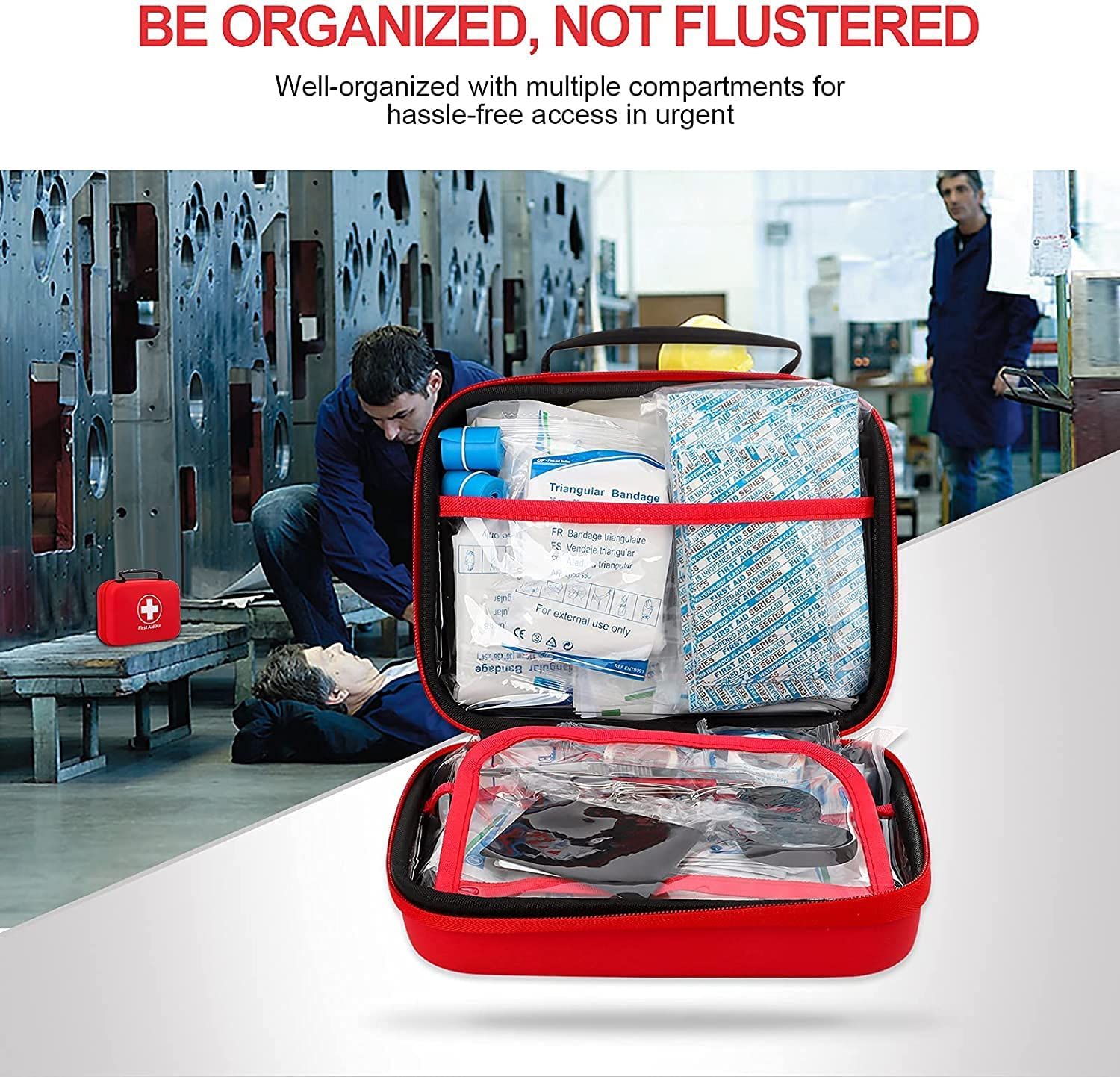inside of Top-Quality EVA Waterproof Custom First Aid Kit Box | OEM & ODM Services, Low MOQ