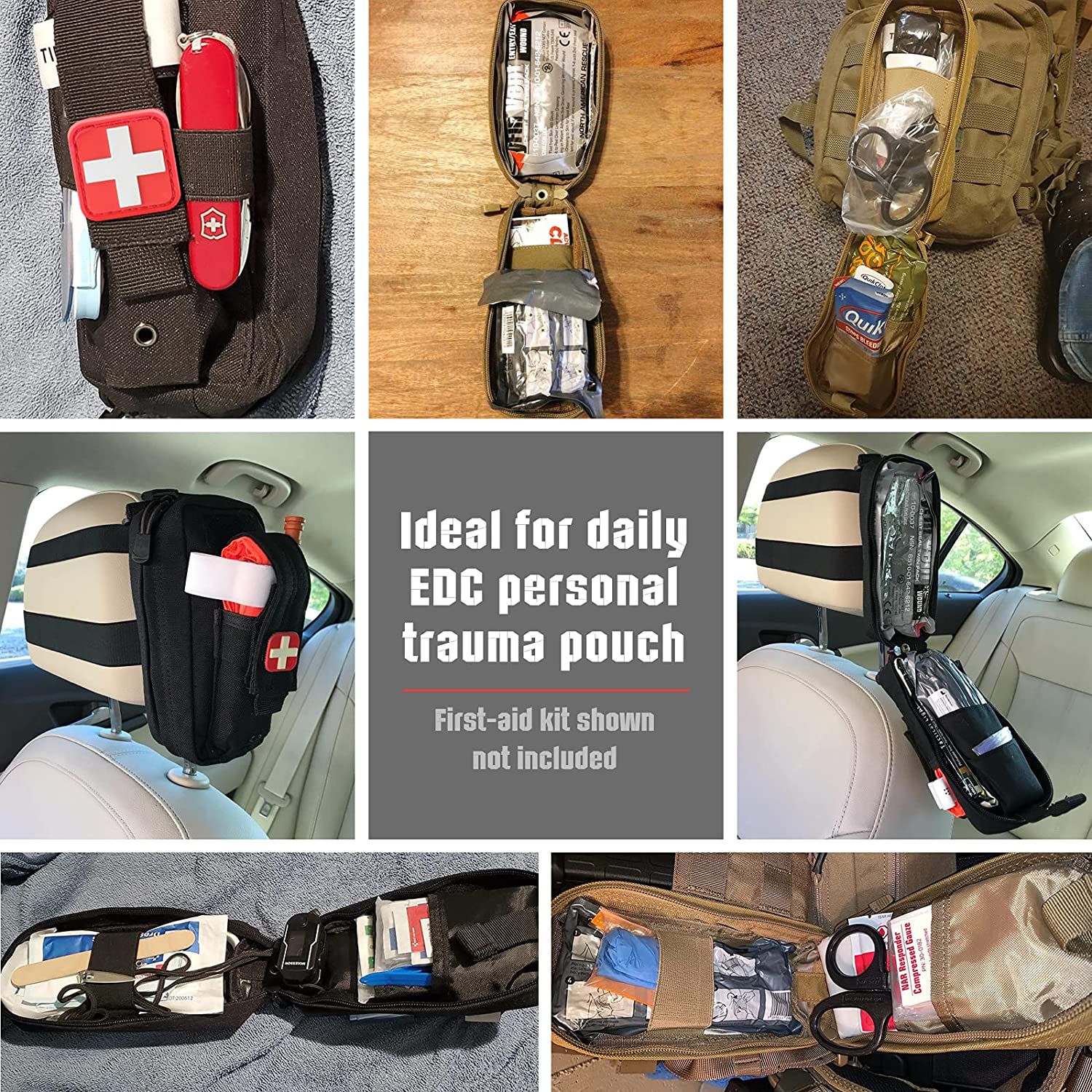 Risen Medical Wholesale Tactical First Aid Kit with Tourniquet ideal for daily EDC personal trauma pouch