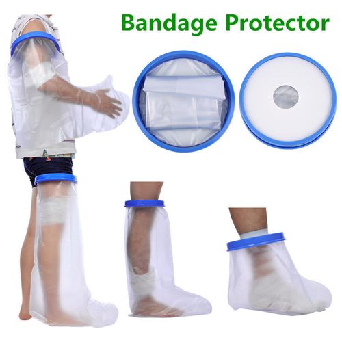 Wasserdichte Schutzhülle für postoperative Verletzungen. Wasserdichte Ärmel für Knöchel, Knie und Bein