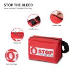 Risen Medical stop the bleed first aid kit features: waterproof, double layers, customized logo, smooth zipper