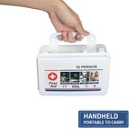 Risen Medical 50-Person Plastic First Aid Kit Box for Workplace hand-held design for carry