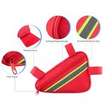 Risen cyclist survival kit for mountain bike features in metal zipper, powerful Velcro, cartilage wrapping design, prominent reflective strip