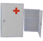 Risen Medical Custom Metal First Aid Cabinet Wall Mounted with Glass Door empty