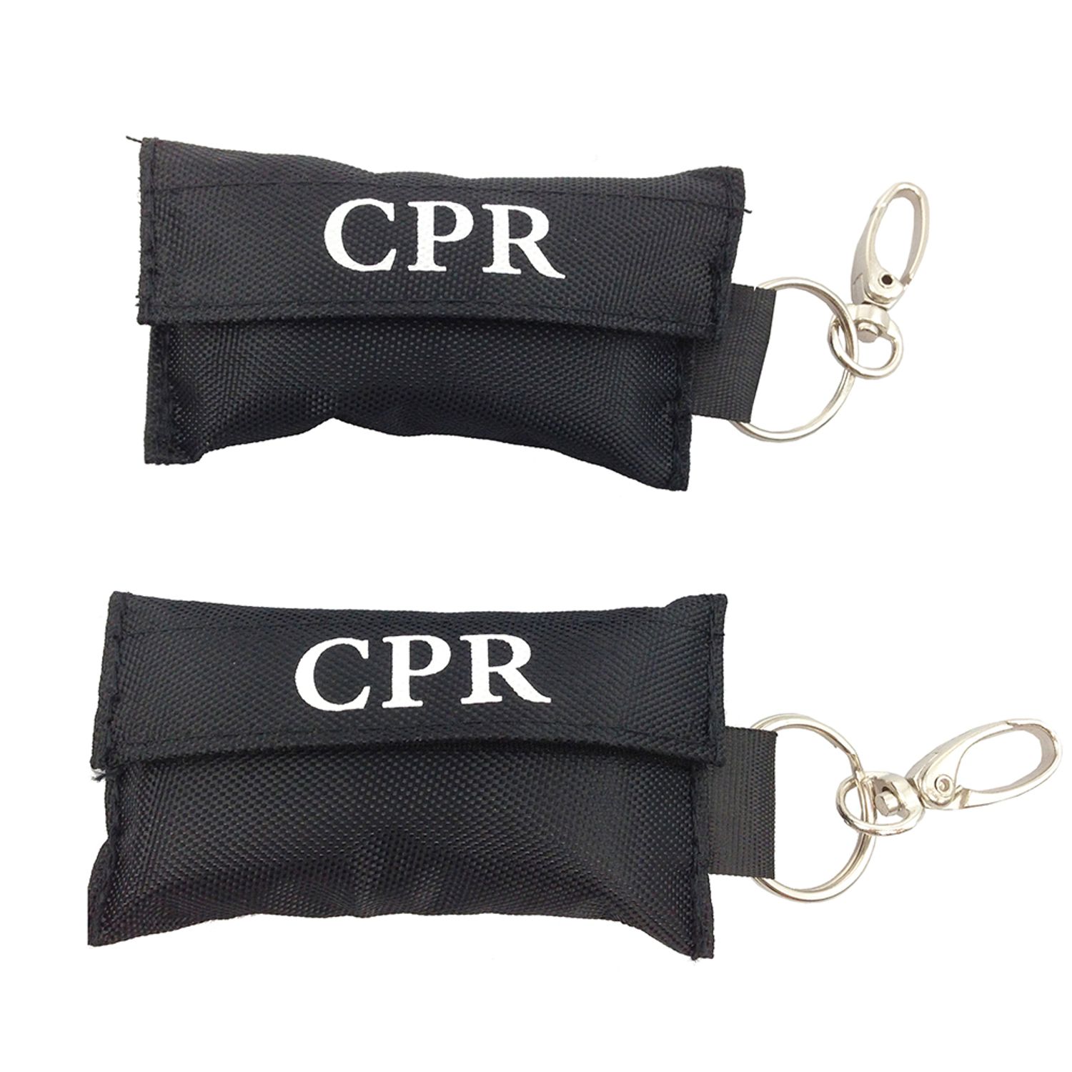 Risen Medical Bulk Black CPR Keychain with Face Shield and Gloves