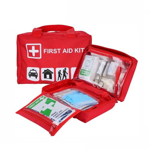 Kit di pronto soccorso medico portatile rosso all&#39;ingrosso per graffi sportivi