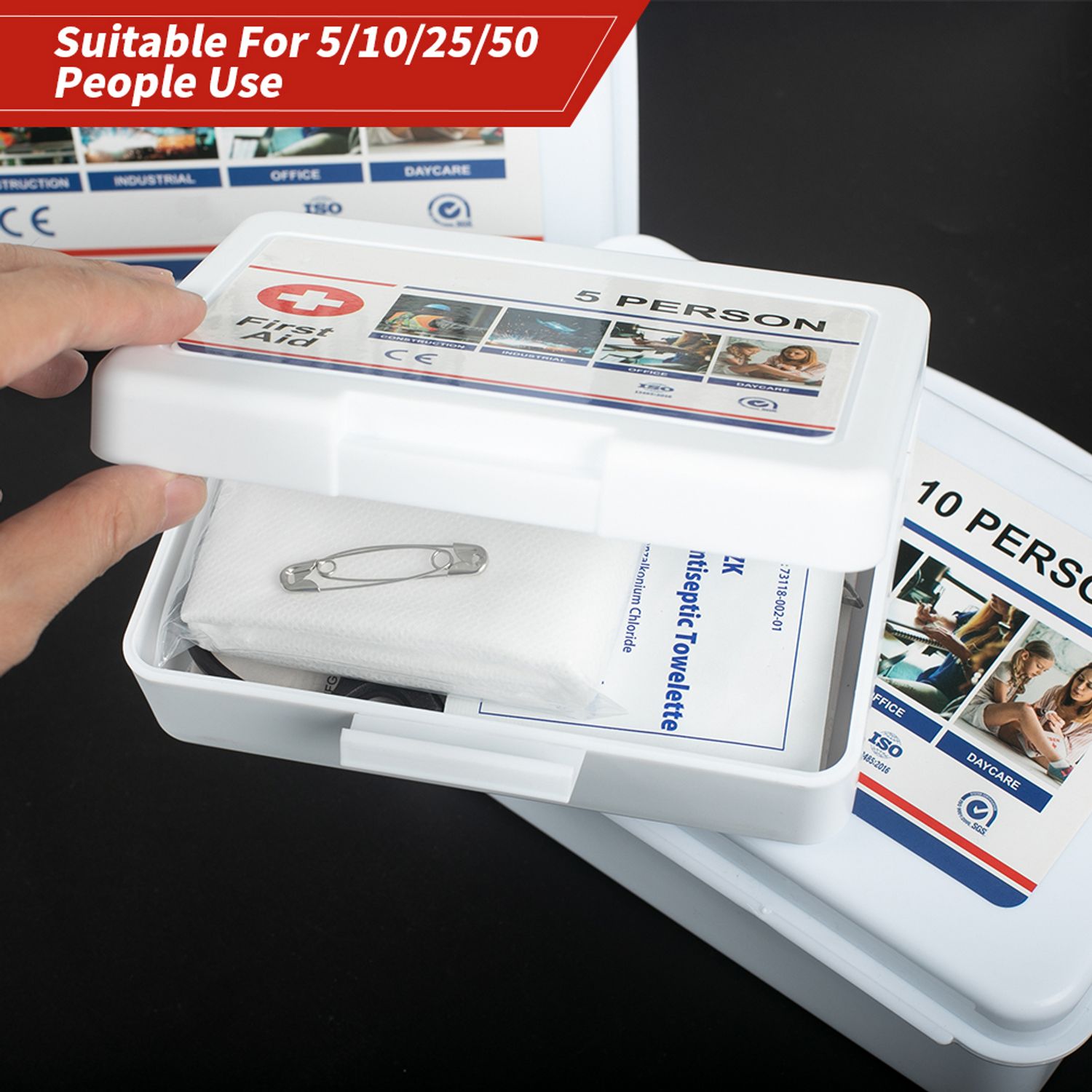 Risen Medical's wholesale first aid kit suitable for 5/10/25/50 persons