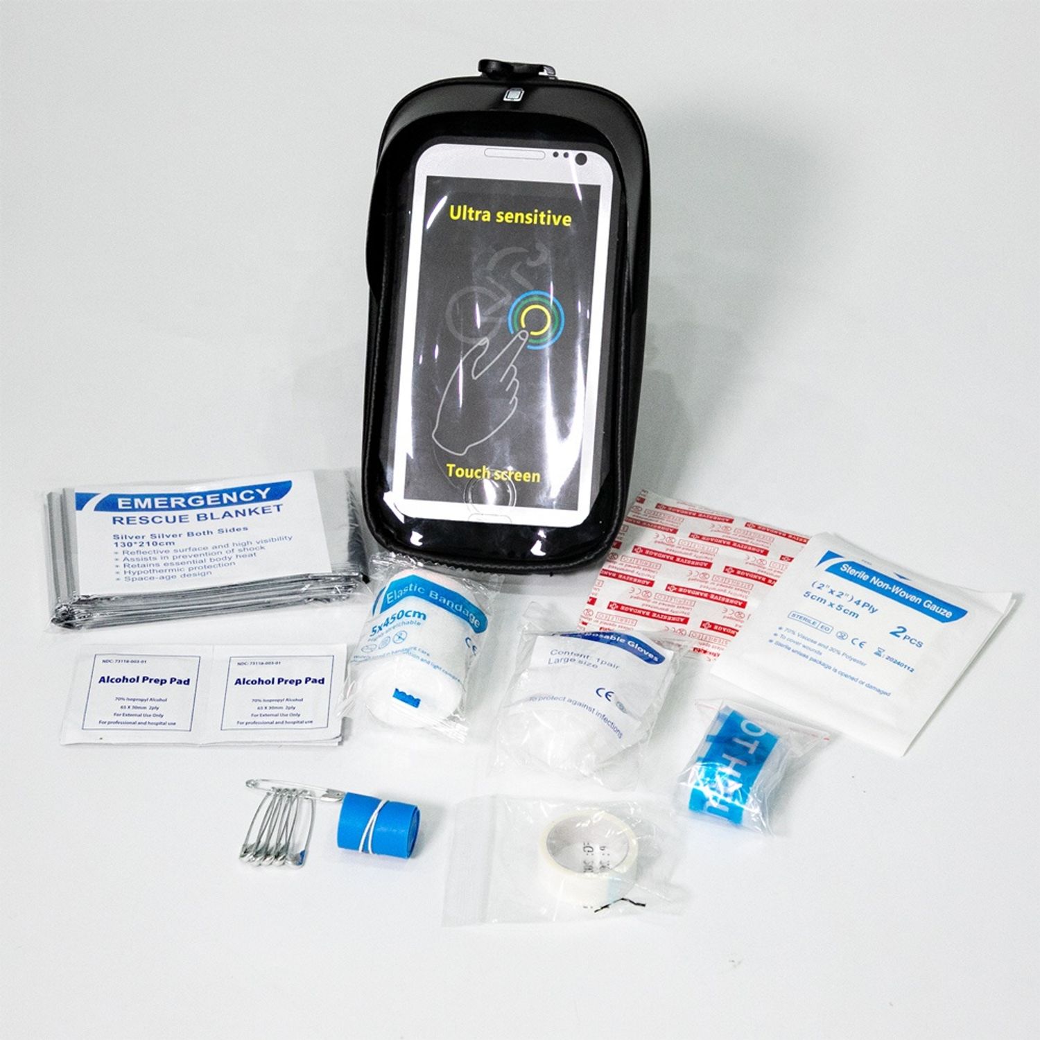show of Our Mountain Bike Emergency Kit-42PCS First Aid Essentials for Cycling Adventures