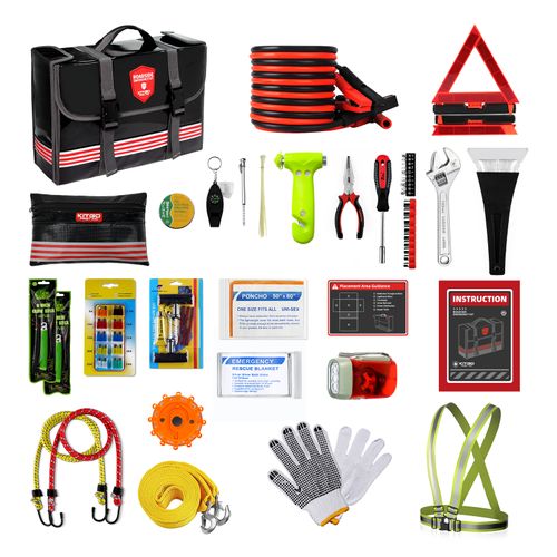 Kit de emergencia para carretera: material impermeable, artículos personalizados, OEM y ODM, MOQ bajo