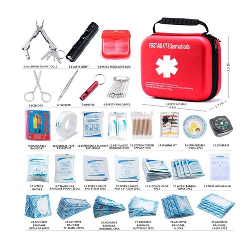 Kit di pronto soccorso tattico personalizzato di sopravvivenza di emergenza IFAK in borsa per forniture mediche per escursionismo 100