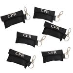 Risen Medical Bulk Black CPR Keychain with Face Shield and Gloves