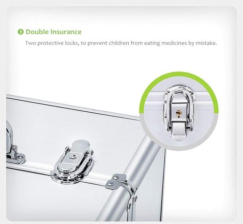 High-Quality Aluminium First Aid Box – Lightweight Emergency Aluminum First Aid Case with Hard Shell Storage for Home, Hospital, and Travel