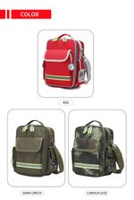 Wholesale Medical Backpack Waterproof & Fire Resistant by Risen Medical with different color: red, dark green and camouflage