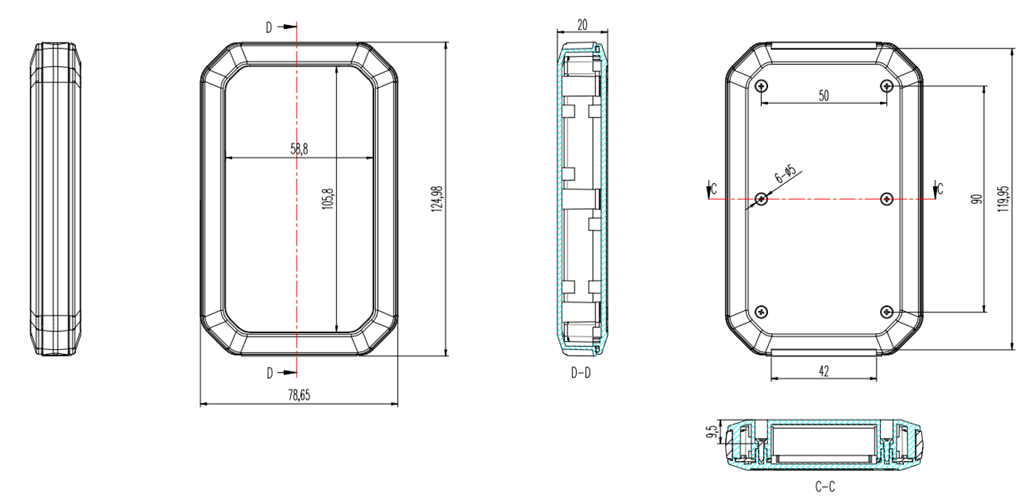 IP67 Plastic Enclosure specific design for Wireless Meat Probe Thermometers