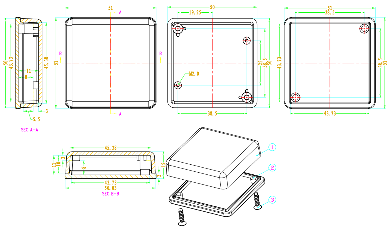 Plastic Media Enclosure Injection molding Design for dreampad bluetooth receiver