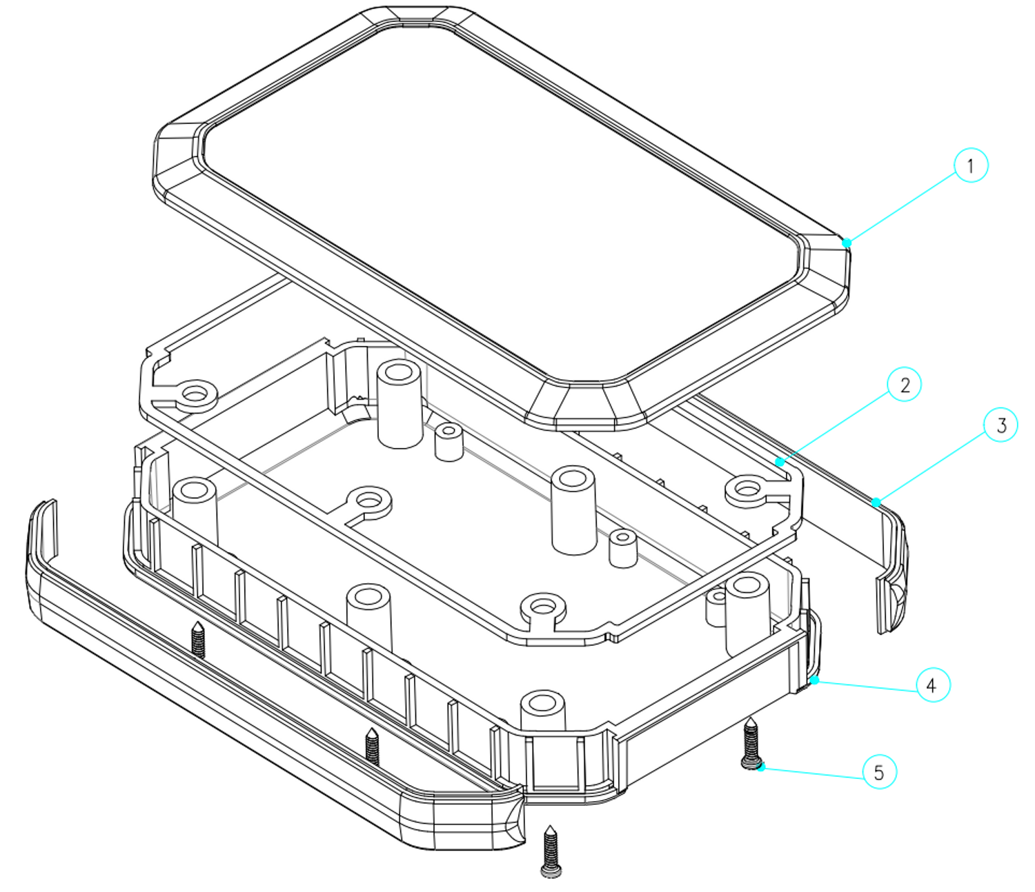 SZOMK IP67 Plastic Enclosure design for Wireless Meat Probe Thermometers