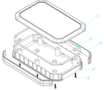SZOMK IP67 Plastic Enclosure design for Wireless Meat Probe Thermometers