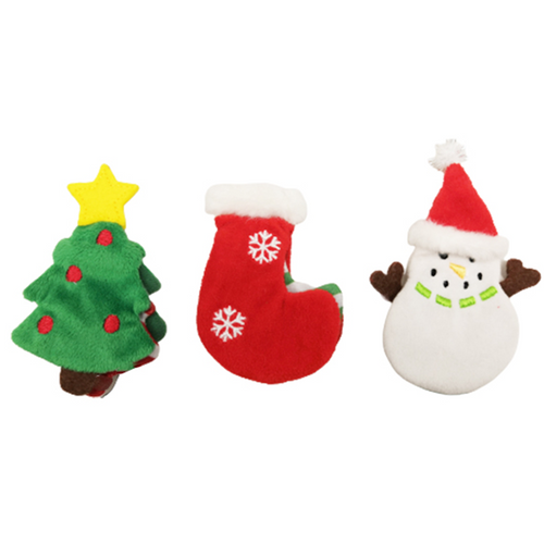 Low Price Custom Christmas Pet Items Soft Plush Crinkle Snowman Christmas Sock Catnip Cat Toy