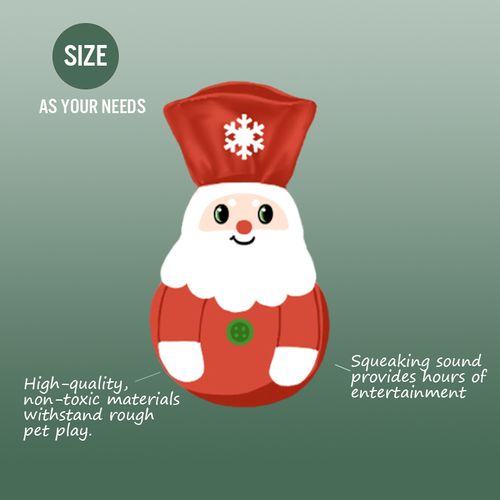 Christmas-Themed Pet Joy - Customized Plush Squeaker for Dogs