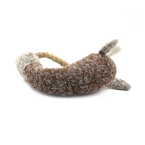 Knit Rhino Ring Bulk Stuffed Plush Rope Fancy Dog Chew Toys