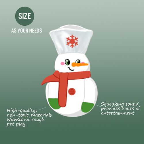 Custom Christmas Plush Squeaky Dog Toy - Personalized Holiday Gift