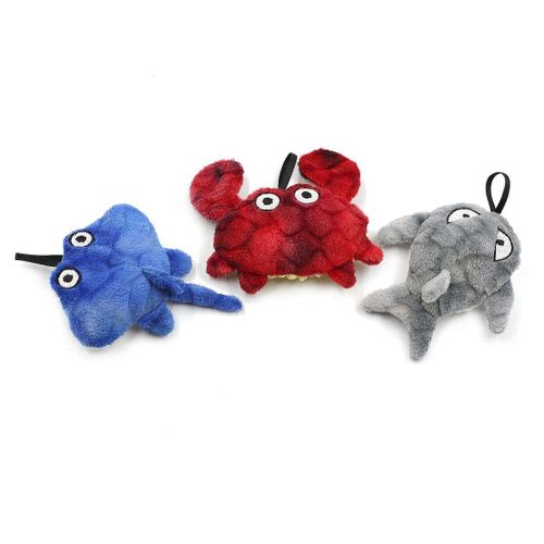 Cat Pet Chew Toys Ocean Series Cute Crab Crinkle Catnip Stuffing Plush Toys Cat