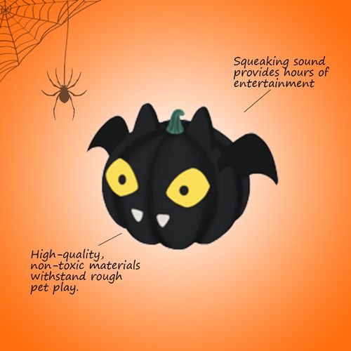 Spooky and Safe: Halloween-Themed Custom Squeaky Dog Toy