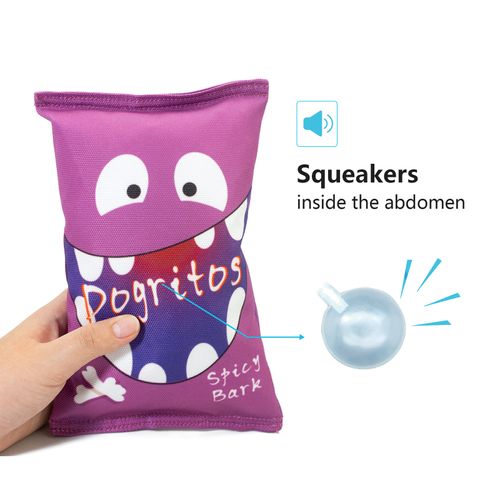 Chips Customizable Interactive Squeak Indestructable Food Pet Toy