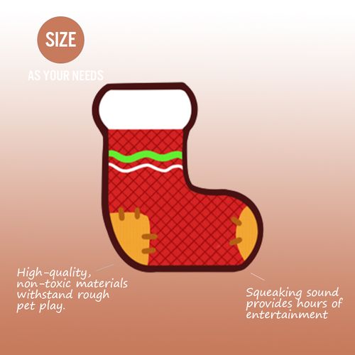 Personalisiertes Weihnachts-Plüsch-Hundespielzeug mit Quietschmotiv