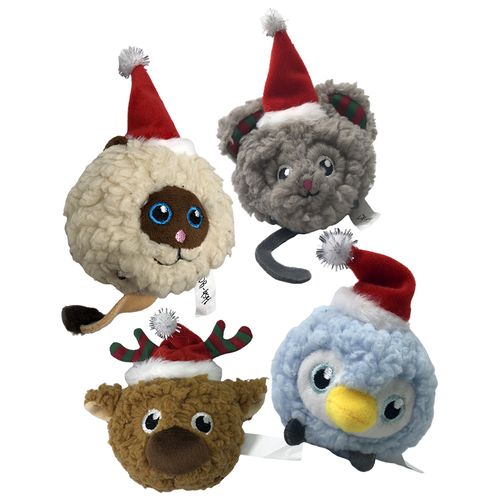 Squeaky Durable Stuffed Plush Dog Toy Cat Christmas Pet Toys Set Dog Christmass Toys