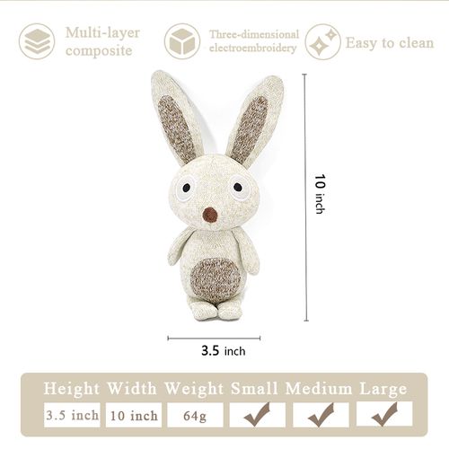 Animals Shape Designer Knit Plush Bunny Squeaky Dog Chew Toys