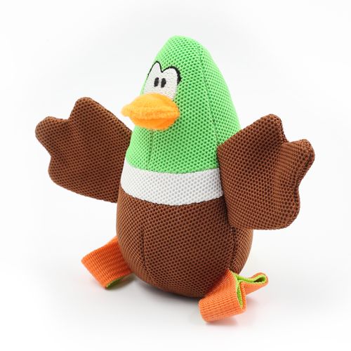 Bite Resistant Flyknit Cute Stuffed Duck Squeaky Chew Toys for Puppy Dogs
