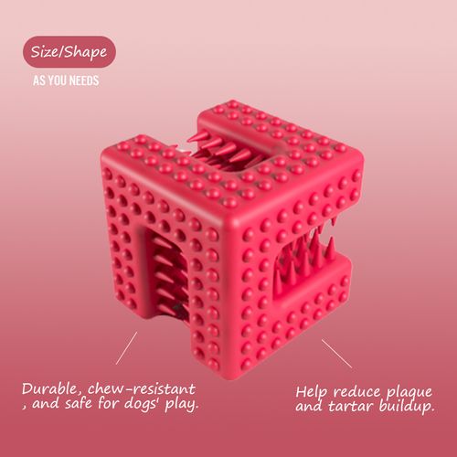 Maßgeschneidertes multifunktionales TPR-Gummi-Kauspielzeug für Hunde für interaktives Spielen