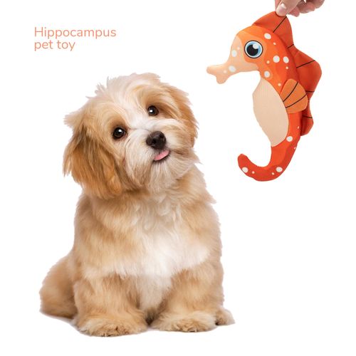 Kauspielzeug für Hunde, Hippocampus, Seelöwen, Wal, Oxford-Aufdruck, knisternde Füllung, quietschend