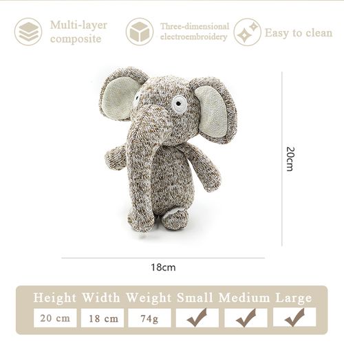 Elephant Plush Stuffed Squeaky Dog Chew Funny Toys