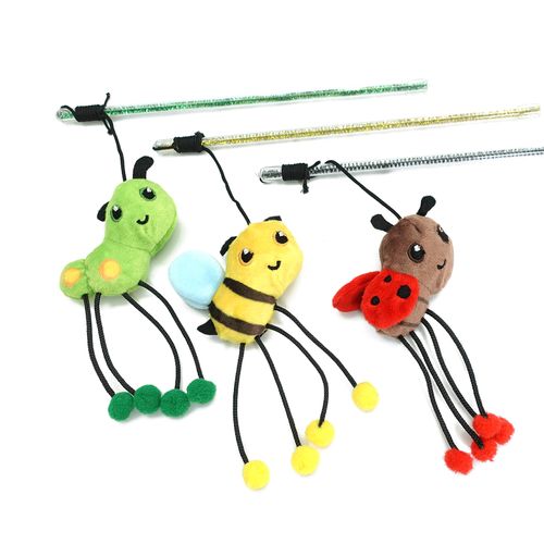 Wholesale Manufacturers Funny Catnip Wand Cat Toys Set Wand Cat Teaser Stick Toy