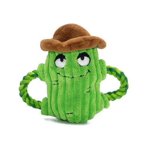 Corduroy Cute Cactus Plush Squeaky Chew Funny Dog Toy with Rope