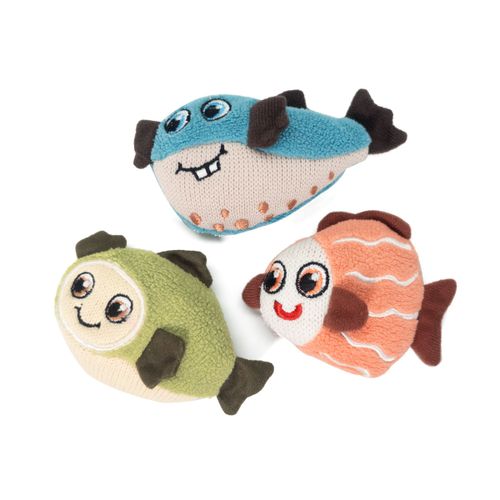Mini-Floppy-Fisch-Katzenspielzeug, knisterndes, gefülltes Katzenminze-Fischspielzeug, Plüsch-Katzenfischspielzeug