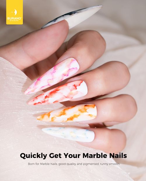 BURANO  Marble Nails Art-Clear