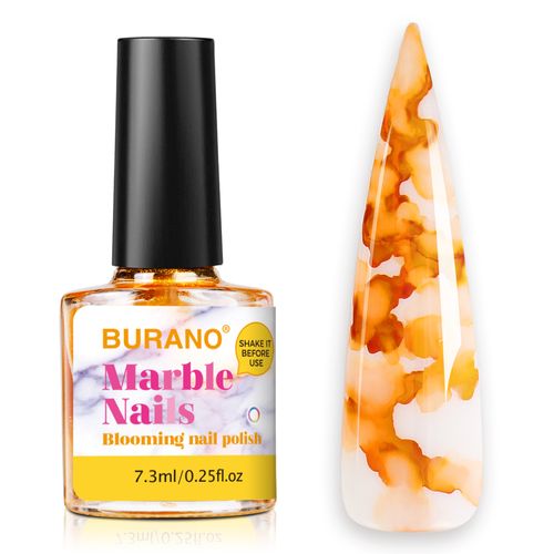 BURANO  Marble Nails Art-Orange