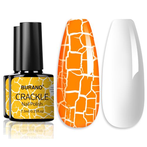 BURANO Crackle Gel Nail Polish-Orange