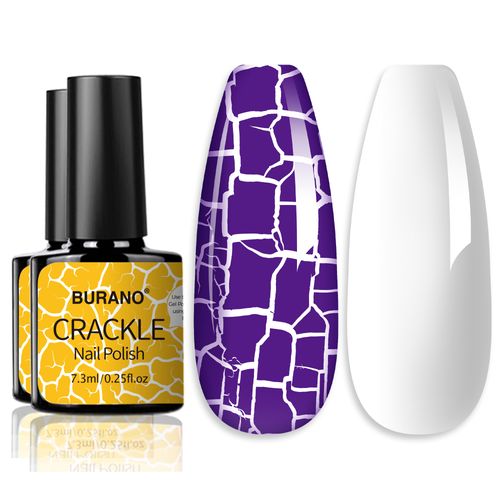 BURANO Crackle Gel Nail Polish-Purple