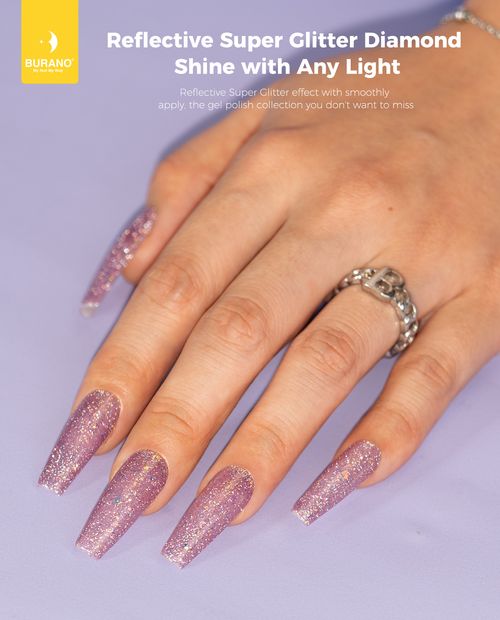 BURANO Holographic Reflective Gel Polish-YH37