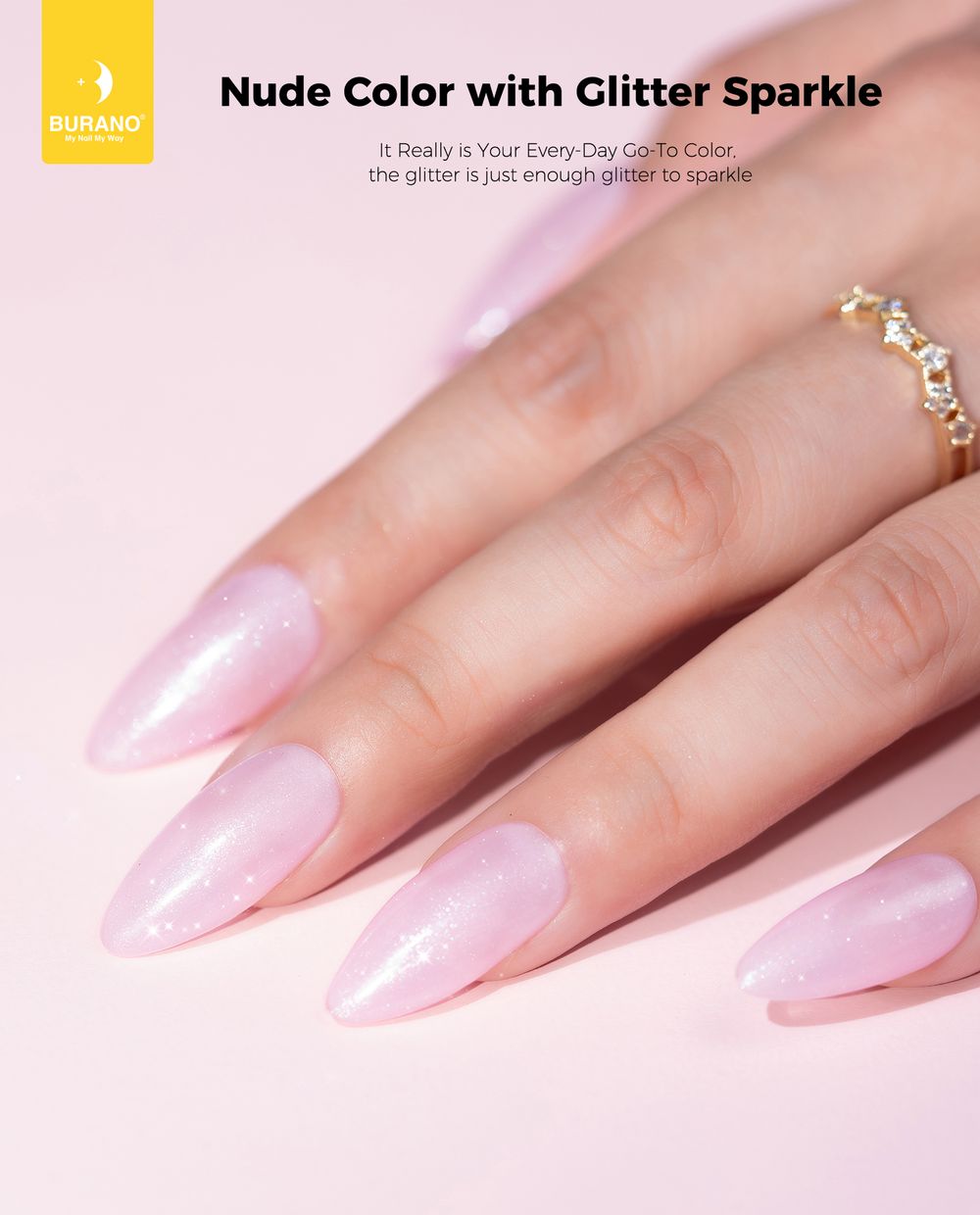 BURANO Glitter Pink Gel Polish-NU11
