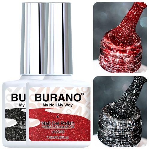 BURANO Reflective Glitter Gel Polish-S26+S15