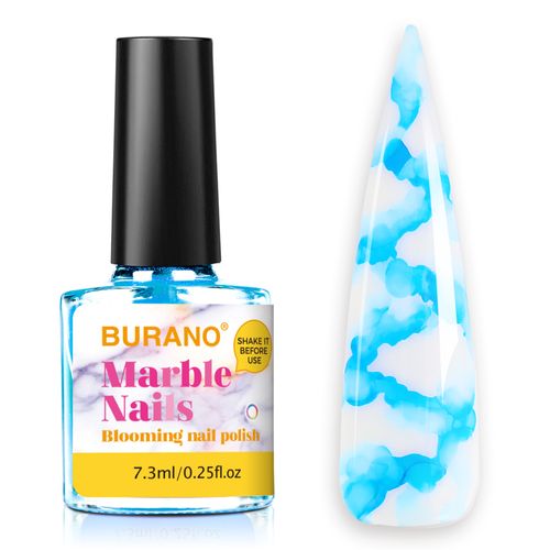 BURANO  Marble Nails Art-Blue