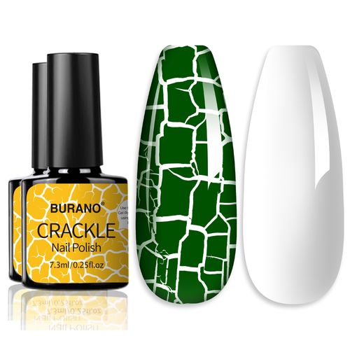 BURANO Crackle Gel Nail Polish-Green