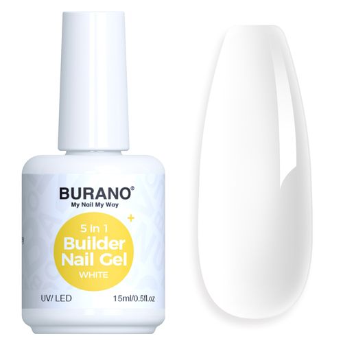 BURANO 5 in 1 Builder Nail Gel-WHITE
