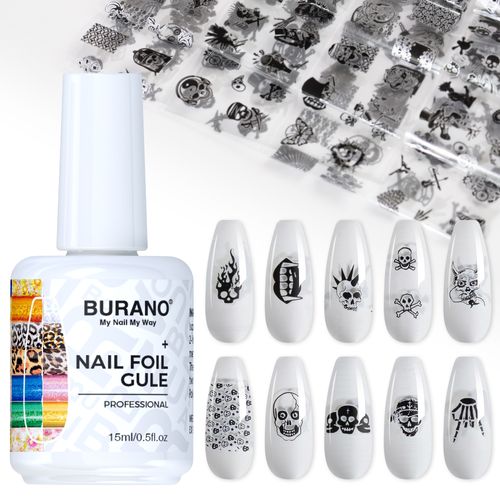 BURANO Nail Art Nail Foil Glue Gel-10PCS Nail Art 16