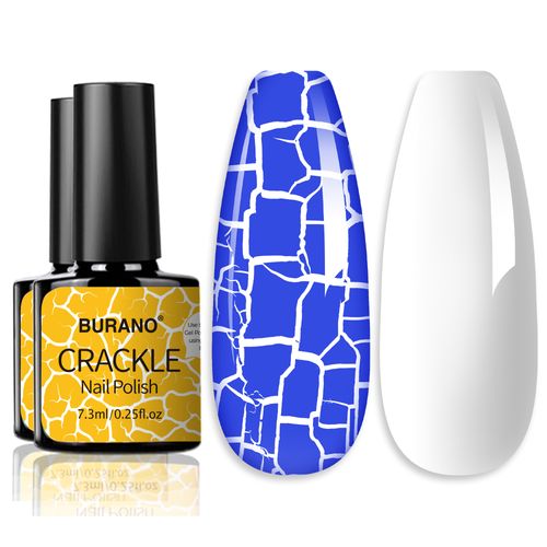 BURANO Crackle Gel Nail Polish-Blue